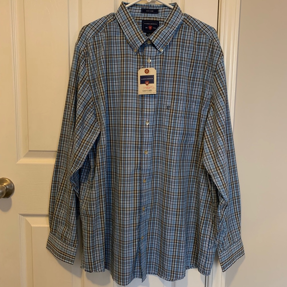 Men’s Plaid Button-Down Shirt NWT! (XLT)